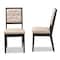 Baxton Studio Gideon ModernSand Fabric Upholstered and Dark Brown Finished Wood Dining Chair Set(2PC) PR 195-2PC-12144-ZORO - alternate 9
